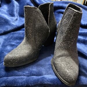 Not Rated Sparkling Black Heeled Boots